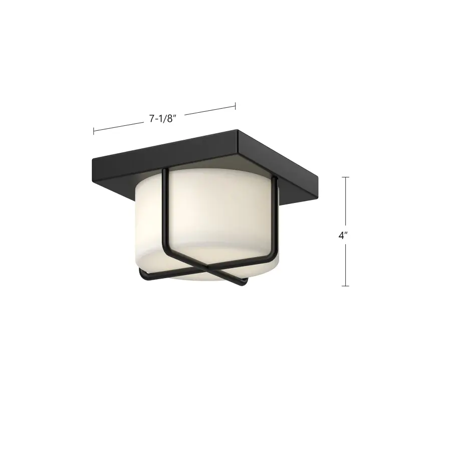Regalo 7-Inch Flush Mount in Matte Black - Image 3