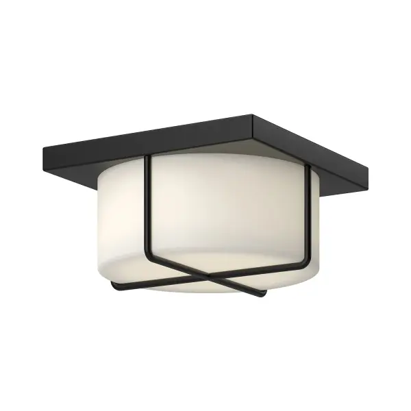 The Regalo 10-inch flush mount combines modern aesthetics with practical functionality. Its opal glass diffuser wrapped in brushed gold metal details creates a sophisticated look perfect for contemporary spaces.