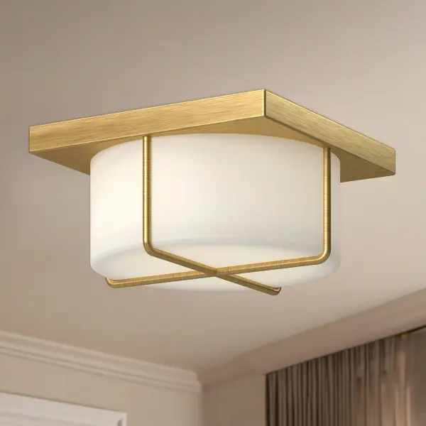 Regalo 10-Inch Flush Mount in Brushed Gold - Image 3