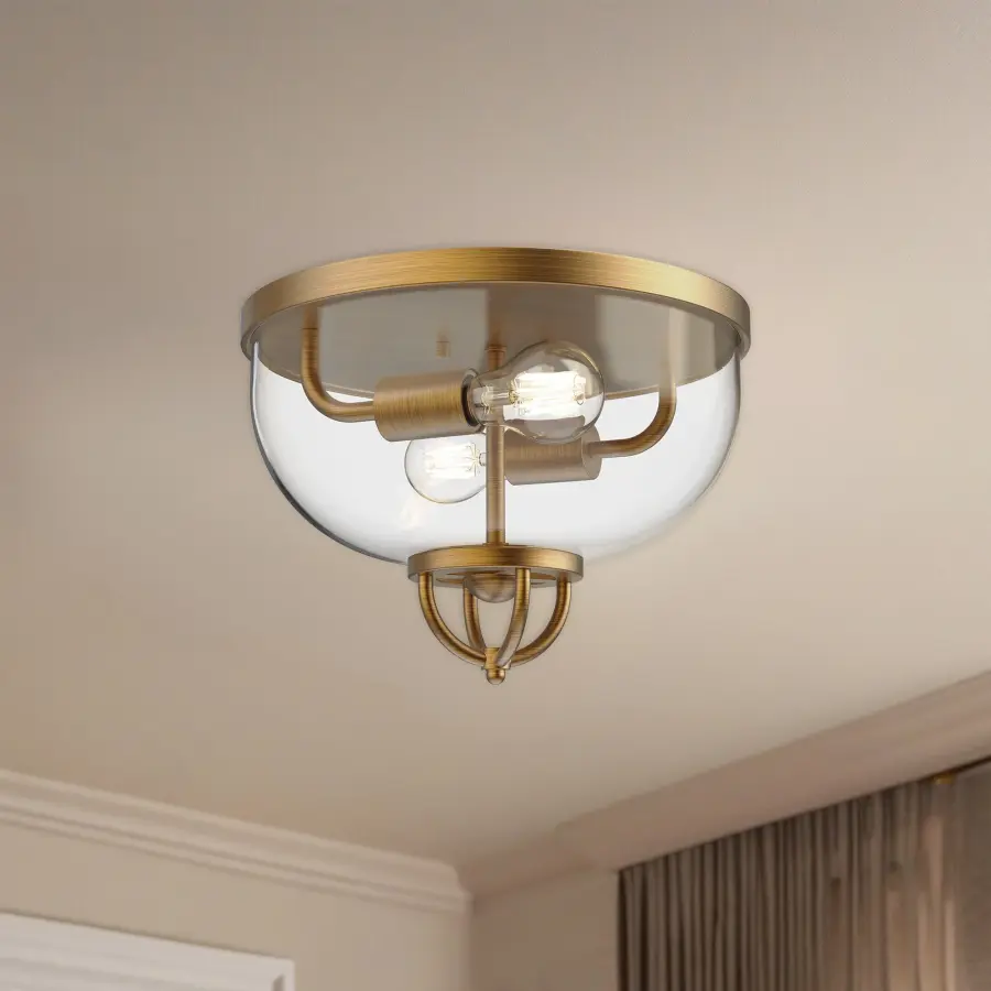 Lancaster 13-Inch Flush Mount in Aged Gold - Image 2