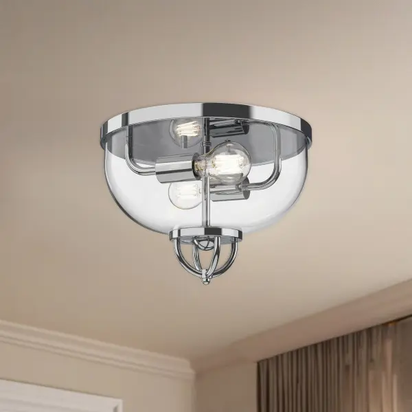 Lancaster 13-Inch Flush Mount in Aged Gold - Image 3