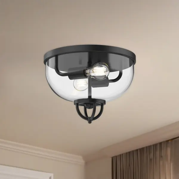 Lancaster 13-Inch Flush Mount in Aged Gold - Image 4