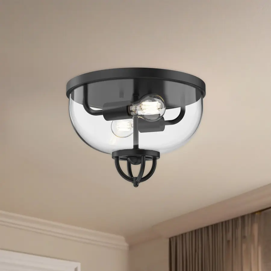 Lancaster 13-Inch Flush Mount in Aged Gold - Image 4