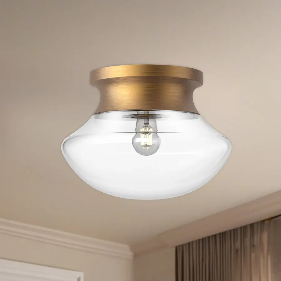 Marcel 11-Inch Flush Mount in Aged Gold - Image 2