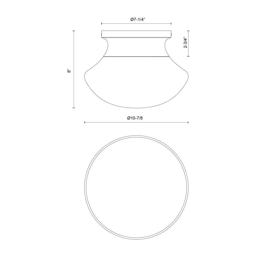 Marcel 11-Inch Flush Mount in Aged Gold - Image 8