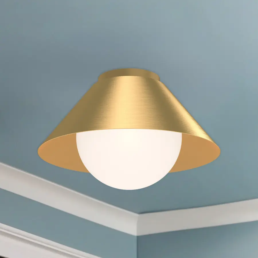 Remy 14-Inch Flush Mount in Brushed Gold - Image 2