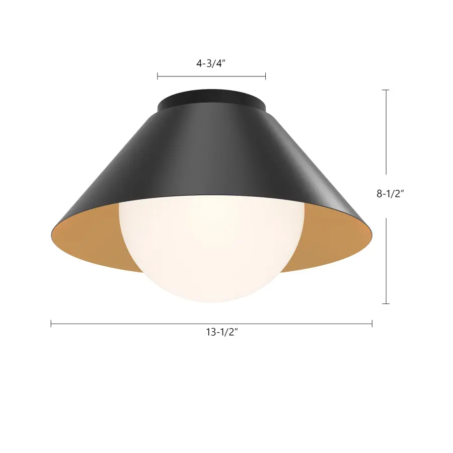 Remy 14-Inch Flush Mount in Brushed Gold - Image 11