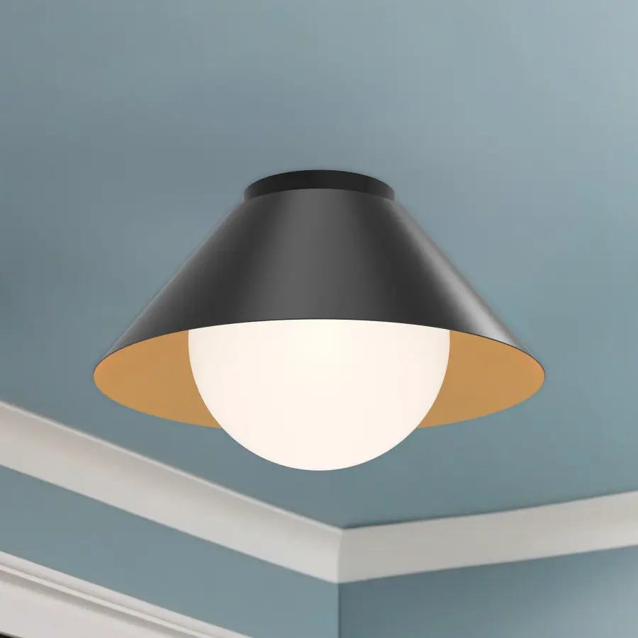 Remy 14-Inch Flush Mount in Brushed Gold - Image 3