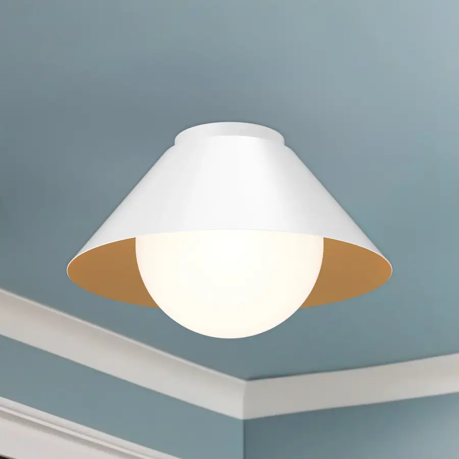 Remy 14-Inch Flush Mount in Brushed Gold - Image 4