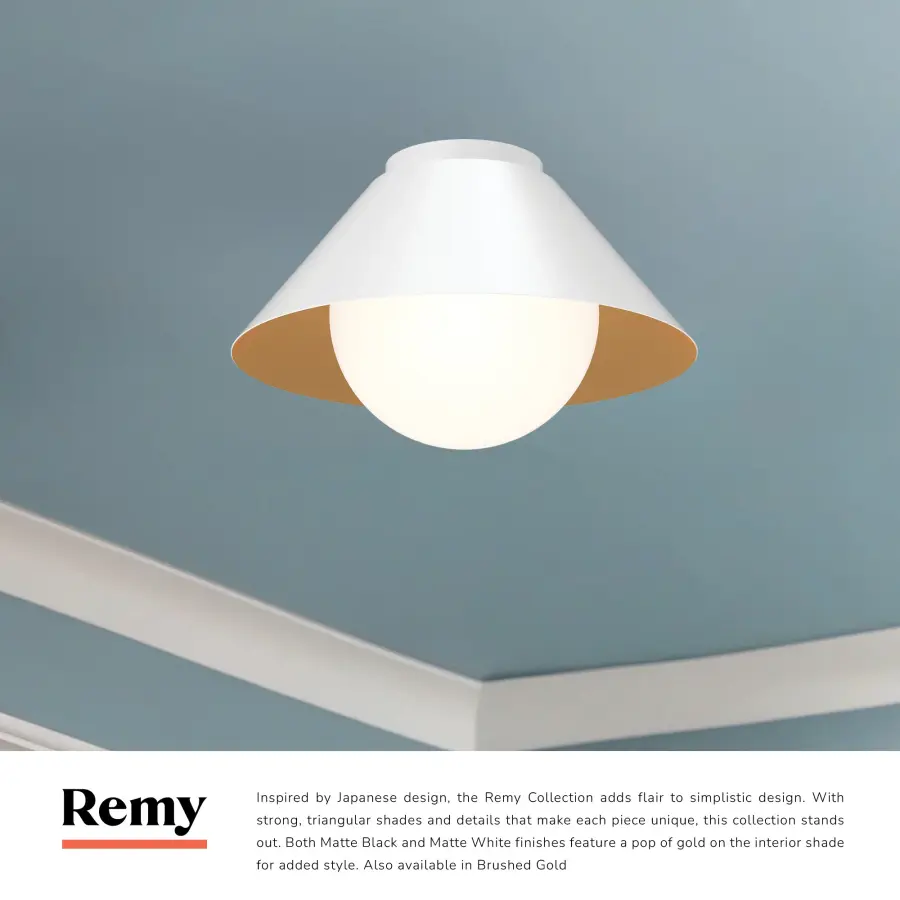 Remy 14-Inch Flush Mount in Brushed Gold - Image 9