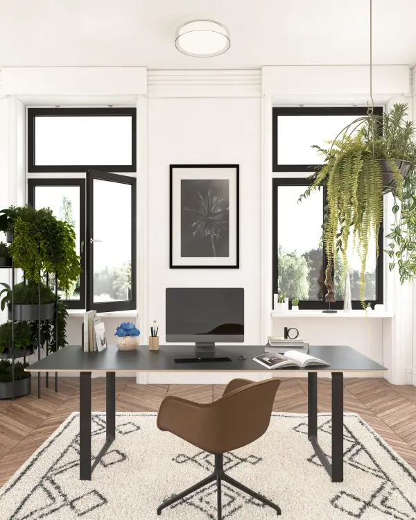 The Aston 14" Flush Mount combines contemporary design with practical functionality. Its clear glass aesthetic and opal diffuser provide even illumination, while the selectable color temperature feature allows customization from warm to cool light. Perfect for low-ceiling applications. - alternate view