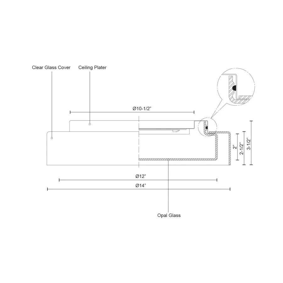 Aston 14" Flush Mount - Image 4