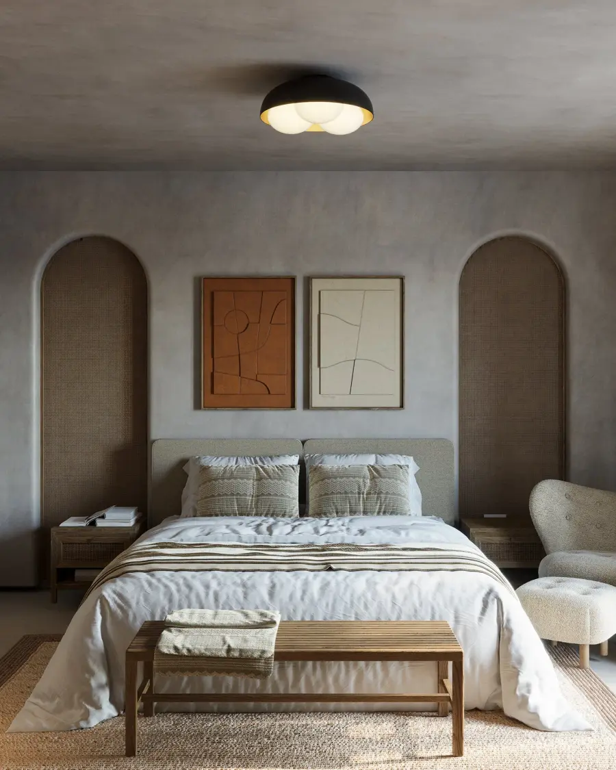 Nature-Inspired Flush Mount with Warm, Diffused Lighting - Image 2