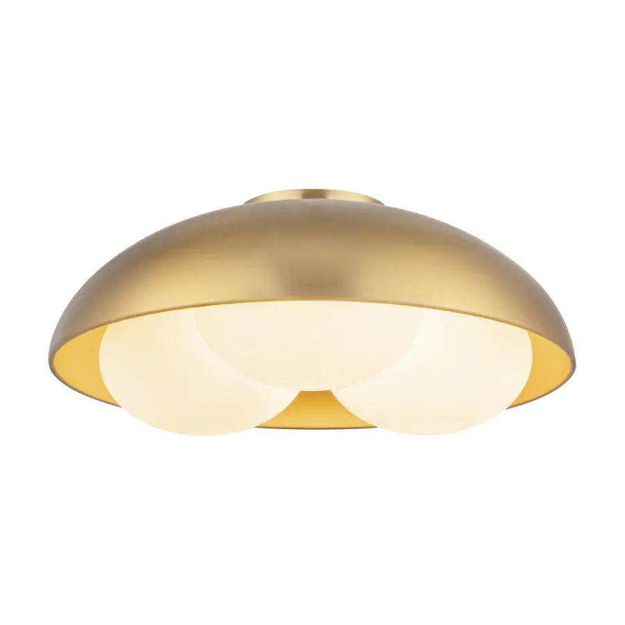 Nature-Inspired Flush Mount with Warm, Diffused Lighting - Image 4