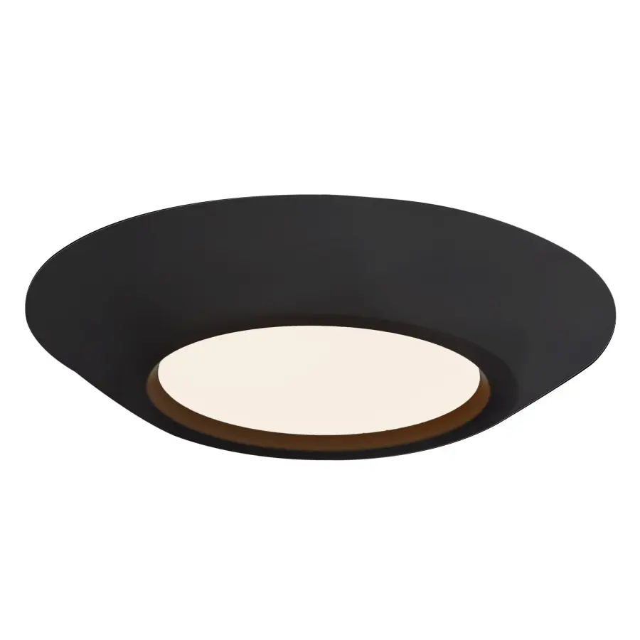 Weylo 6-Inch Flush Mount in Black - Image 1