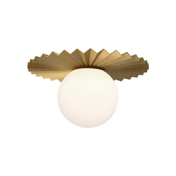 Plume 12-Inch Flush Mount in Brushed Gold - Image 12