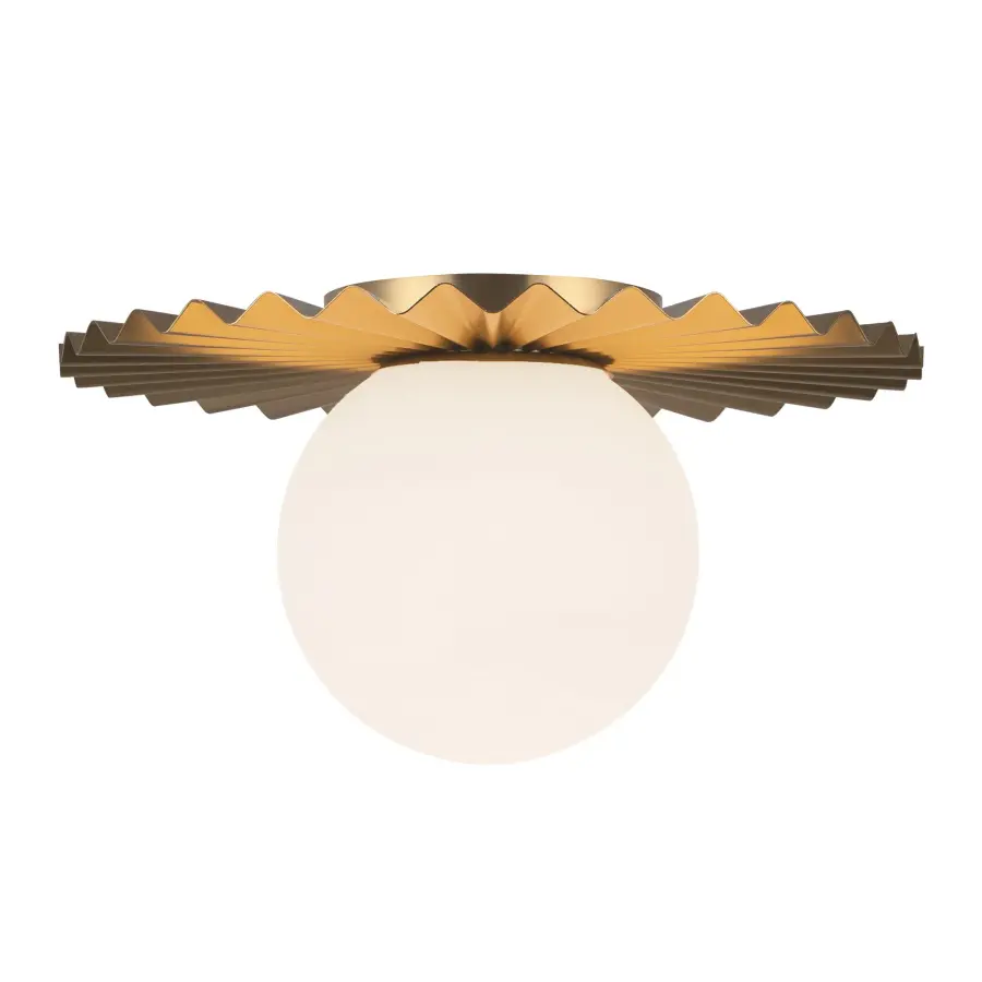 Plume 12-Inch Flush Mount in Brushed Gold - Image 13