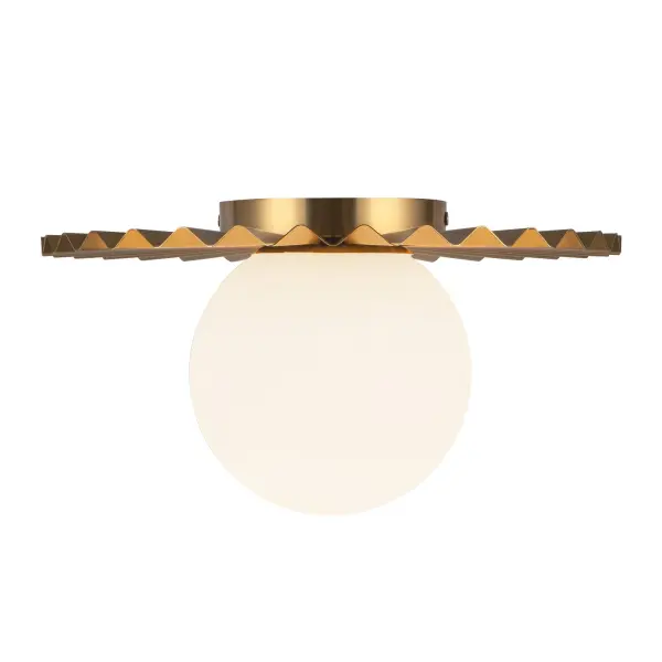 Plume 12-Inch Flush Mount in Brushed Gold - Image 15