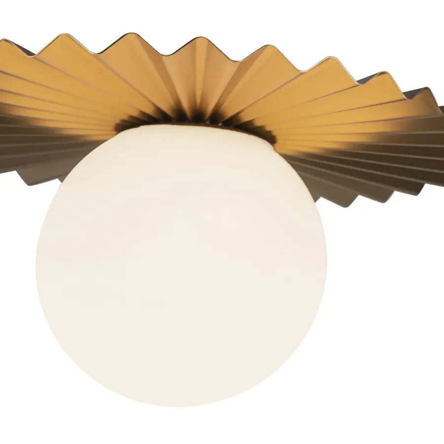 Plume 12-Inch Flush Mount in Brushed Gold - Image 16