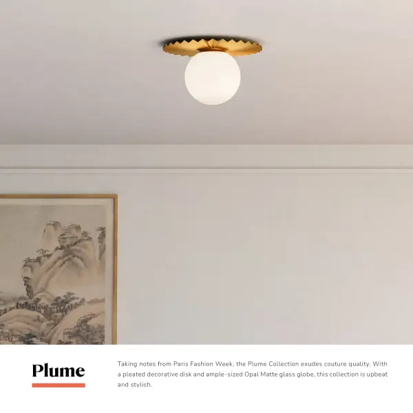 Plume 12-Inch Flush Mount in Brushed Gold - Image 17