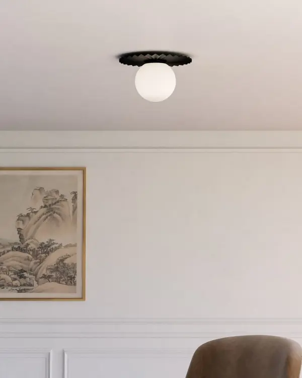 Plume 12-Inch Flush Mount in Brushed Gold - Image 3