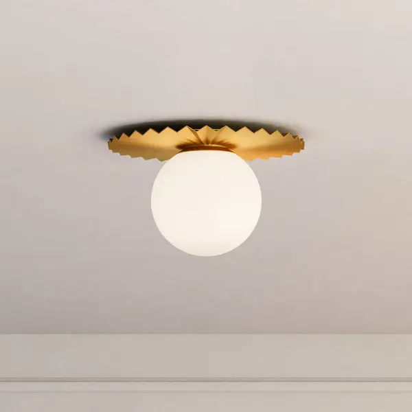 Plume 12-Inch Flush Mount in Brushed Gold - Image 4