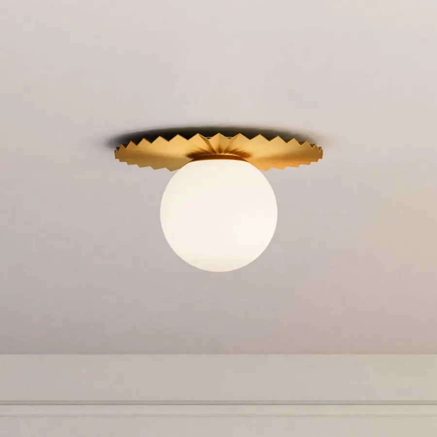 Plume 12-Inch Flush Mount in Brushed Gold - Image 4