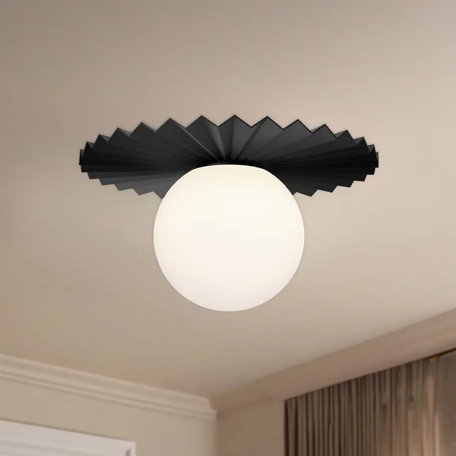 Plume 12-Inch Flush Mount in Brushed Gold - Image 7