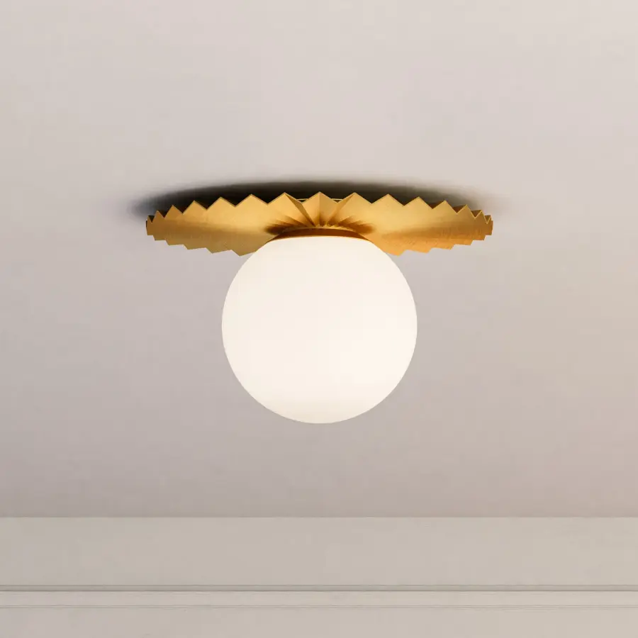 Plume 14-Inch Flush Mount in Brushed Gold - Image 2