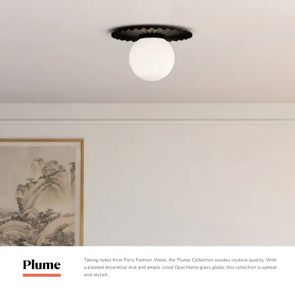 Plume 14-Inch Flush Mount in Brushed Gold - Image 13