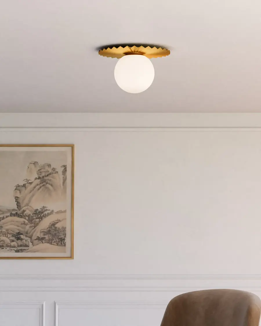 Plume 14-Inch Flush Mount in Brushed Gold - Image 3