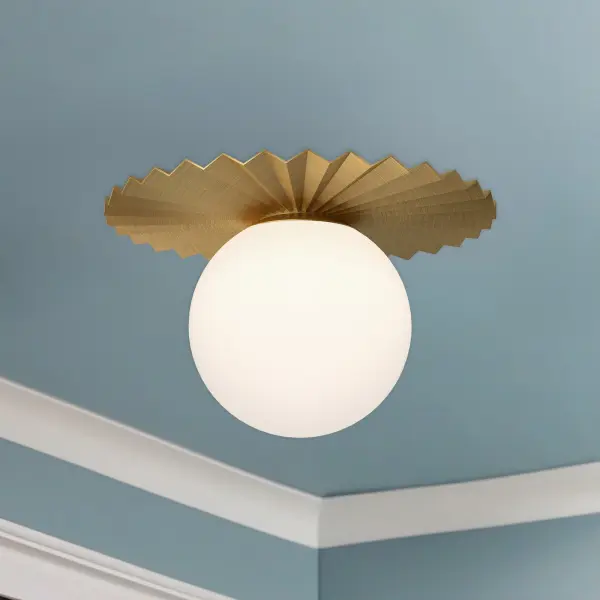 Plume 14-Inch Flush Mount in Brushed Gold - Image 6