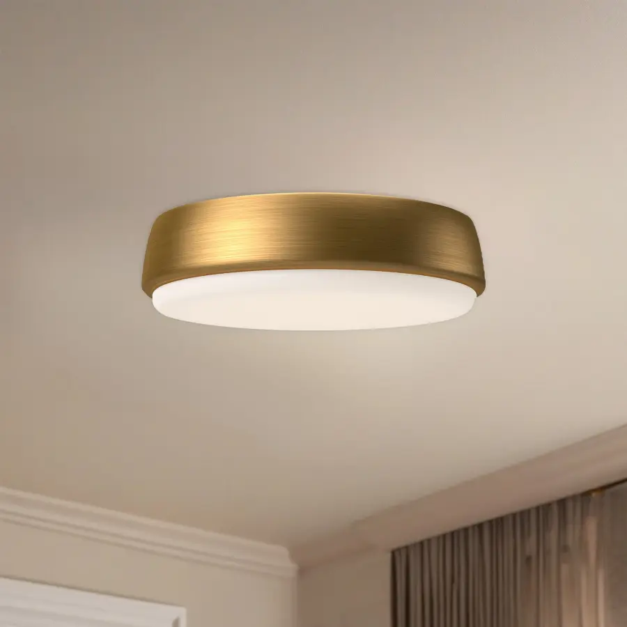 Laval 9-Inch Flush Mount in Aged Gold - Image 2