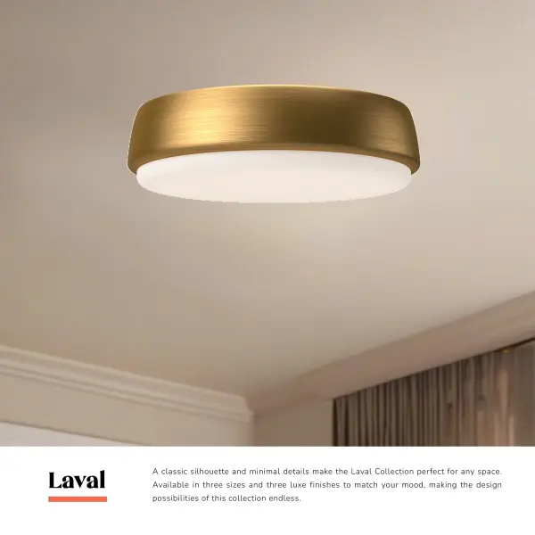 Laval 9-Inch Flush Mount in Aged Gold - Image 9