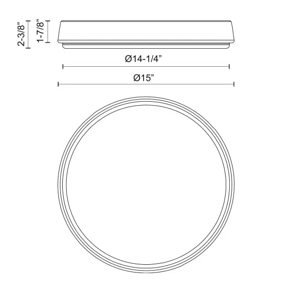 Laval 15-Inch Flush Mount in Brushed Nickel - Image 6