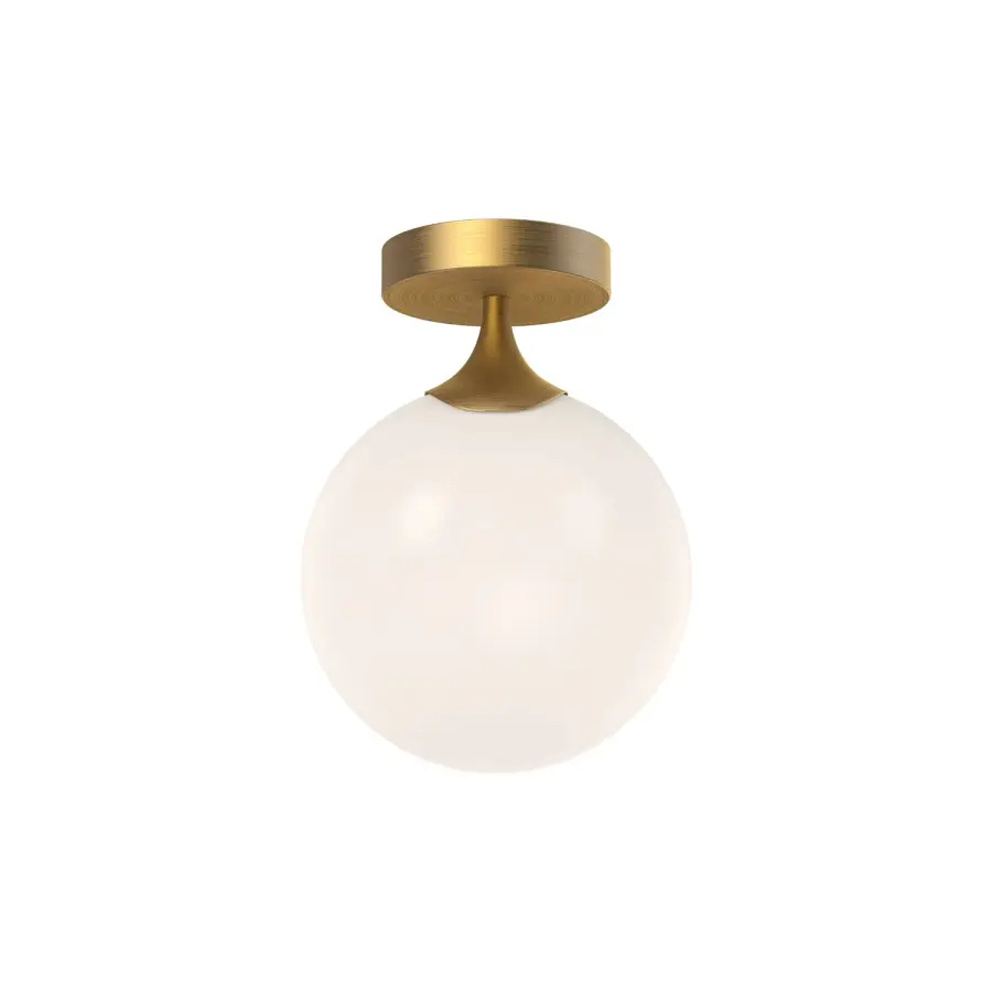 Nouveau 8-Inch Flush Mount in Aged Gold - Image 1