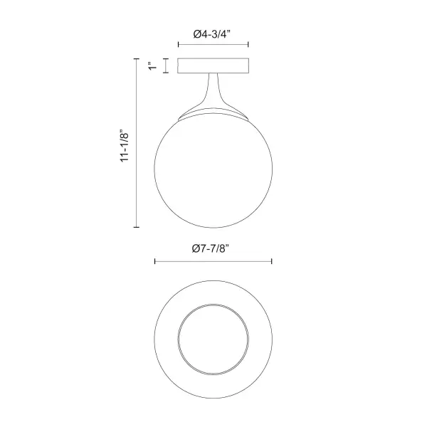 Nouveau 8-Inch Flush Mount in Aged Gold - Image 8