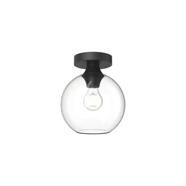 Castilla 8-Inch Flush Mount in Aged Gold with Clear Glass - Image 7