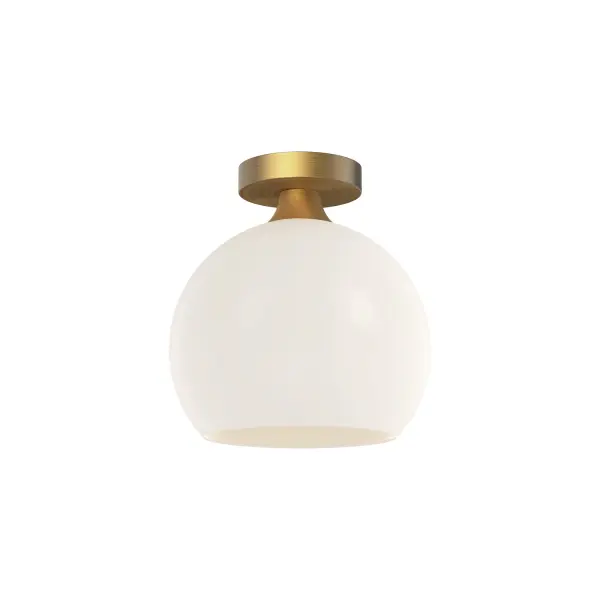 Castilla 10-Inch Flush Mount in Aged Gold with Clear Glass - Image 7