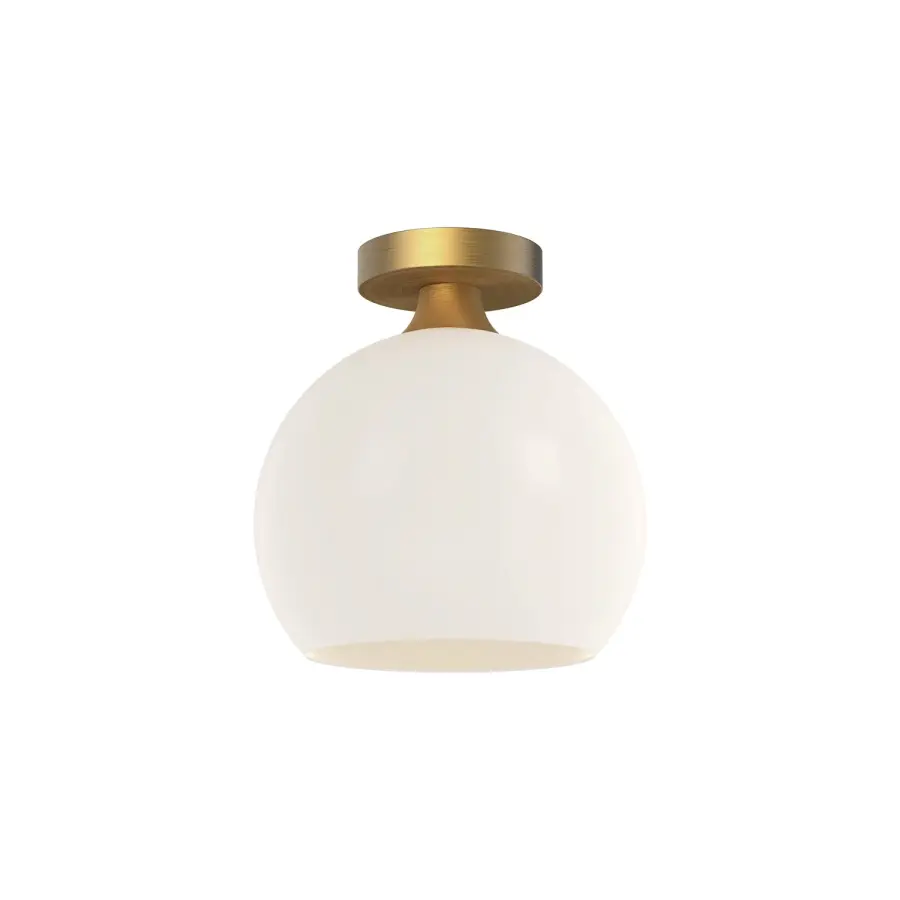 Castilla 10-Inch Flush Mount in Aged Gold with Clear Glass - Image 7