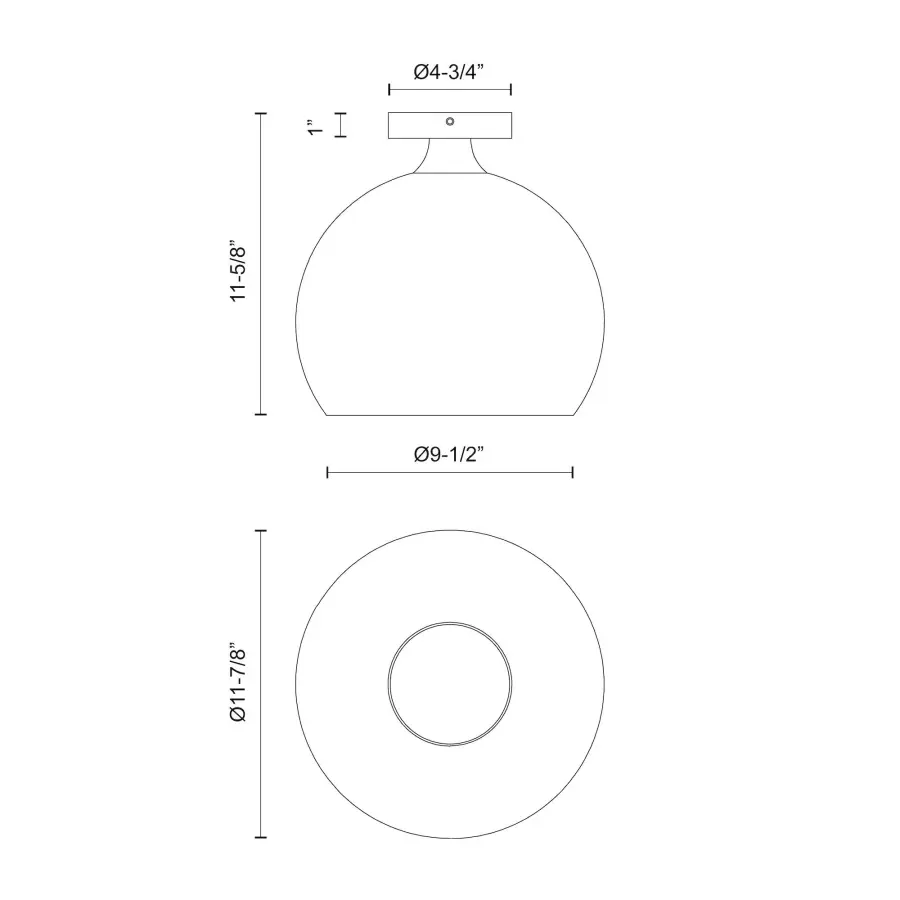 Castilla 12-Inch Flush Mount in Matte Black with Clear Glass - Image 8
