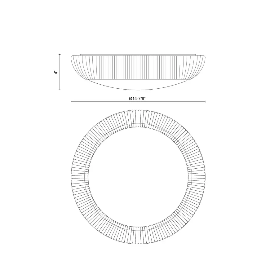 Natural Texture Meets Modern Minimalism in Compact Flush Mount - Image 6