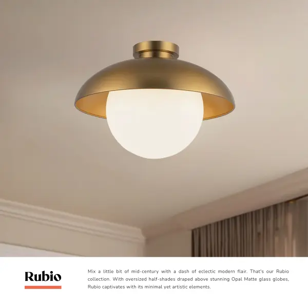 Rubio 12-Inch Flush Mount in Matte Black - Image 11