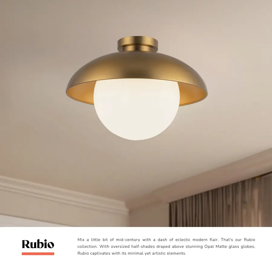 Rubio 12-Inch Flush Mount in Matte Black - Image 11