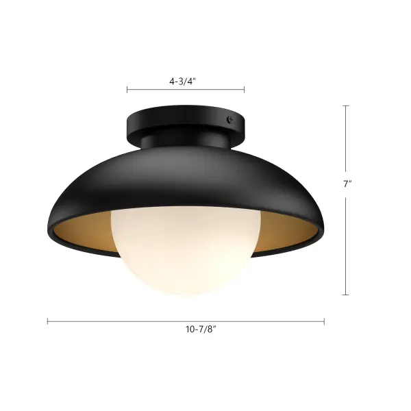 Rubio 12-Inch Flush Mount in Matte Black - Image 13