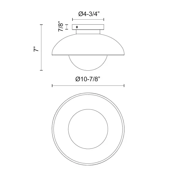 Rubio 12-Inch Flush Mount in Matte Black - Image 14