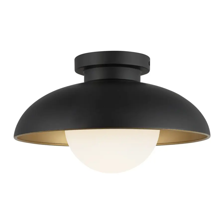 Rubio 12-Inch Flush Mount in Matte Black - Image 7