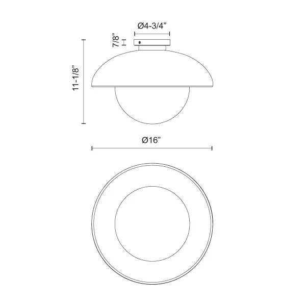 Rubio 16-Inch Flush Mount in Matte Black - Image 16