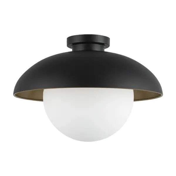 Rubio 16-Inch Flush Mount in Matte Black - Image 8