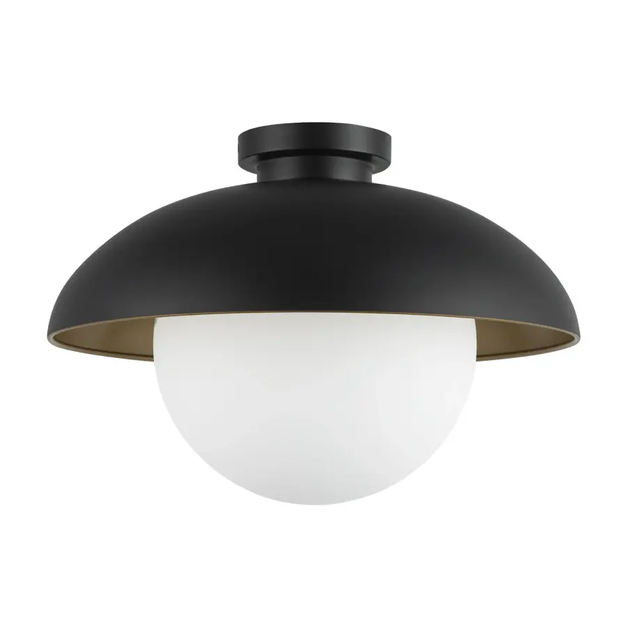 Rubio 16-Inch Flush Mount in Matte Black - Image 8